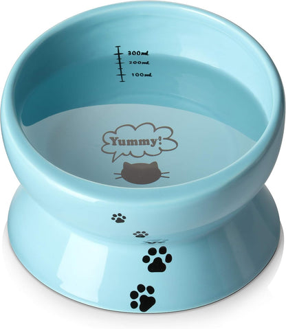 15 oz Slanted Ceramic Cat Food & Water Bowl
