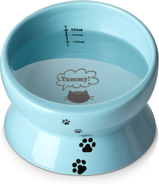 15 oz Slanted Ceramic Cat Food & Water Bowl