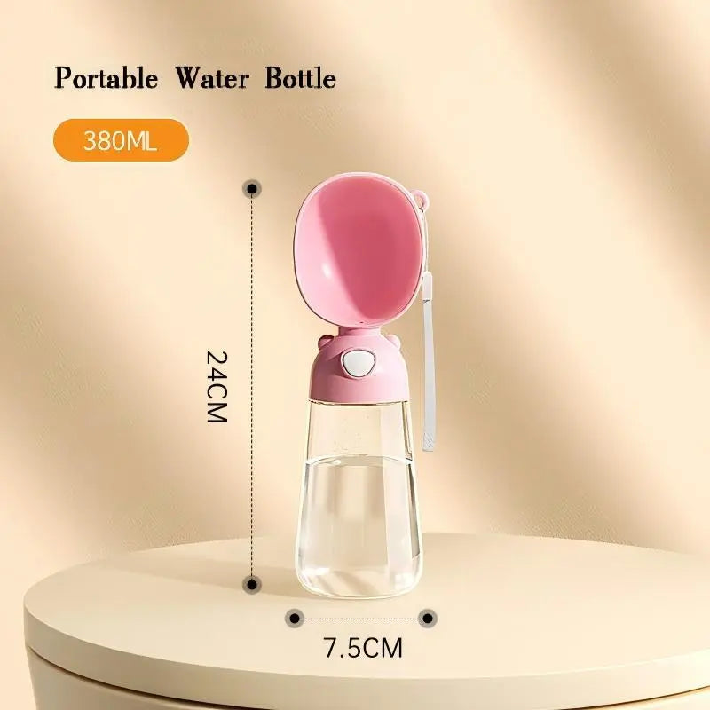 3-In-1 Portable Pet Water Bottle with Leak-Proof Storage & Built-In Poop Bag Dispenser. Ideal for Travel, Hiking and Outdoor Walks with Pets. Easy to Take Apart, Simple to Clean, Practical and Hassle-Free for Daily Outings. Dry Food Feeding