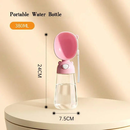 3-In-1 Portable Pet Water Bottle with Leak-Proof Storage & Built-In Poop Bag Dispenser. Ideal for Travel, Hiking and Outdoor Walks with Pets. Easy to Take Apart, Simple to Clean, Practical and Hassle-Free for Daily Outings. Dry Food Feeding