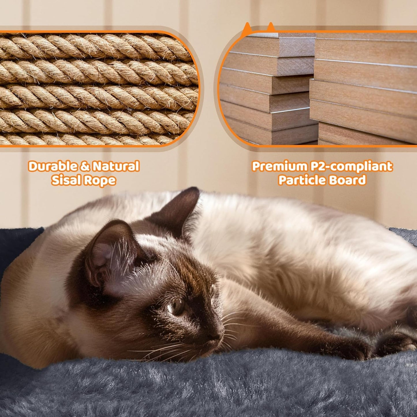69" Multi-Level Cat Tree Tower with Condos, Scratching Posts & Perches