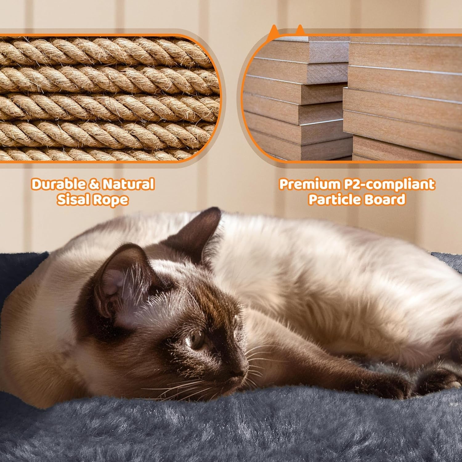 69" Multi-Level Cat Tree Tower with Condos, Scratching Posts & Perches