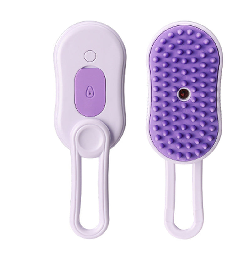 3-in-1 Steam Pet Grooming Brush for Cats & Dogs with Massage Function