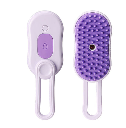 3-in-1 Steam Pet Grooming Brush for Cats & Dogs with Massage Function