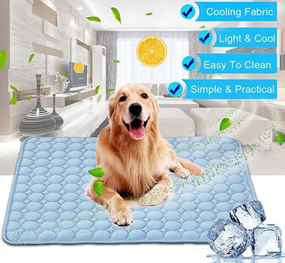 Cooling Ice Silk Pet Bed Mat for Dogs & Cats