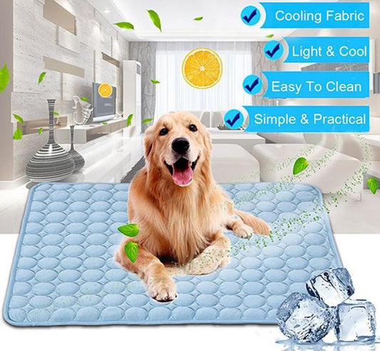 Cooling Ice Silk Pet Bed Mat for Dogs & Cats