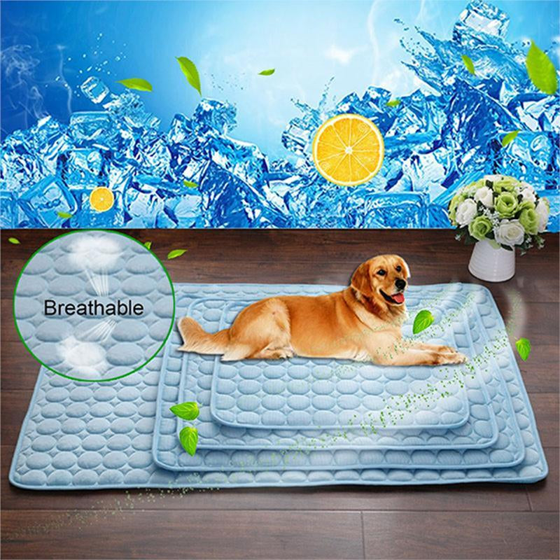 Cooling Ice Silk Pet Bed Mat for Dogs & Cats