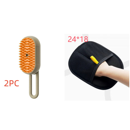 3-in-1 Steam Pet Grooming Brush for Cats & Dogs with Massage Function