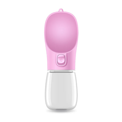 800ml Portable Leakproof Dog Water Bottle with Foldable Drinking Bowl
