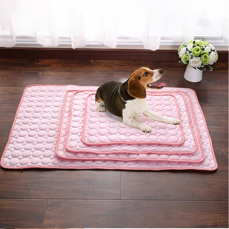 Cooling Ice Silk Pet Bed Mat for Dogs & Cats