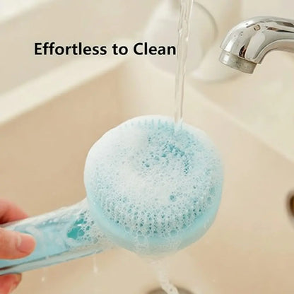 Pet Bath Brush with Soap Dispenser for Dogs and Cats