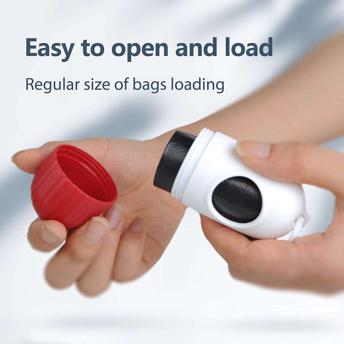 16ft Retractable Dog Leash with Poop Bag Dispenser & Reflective Tape