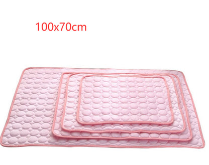Cooling Ice Silk Pet Bed Mat for Dogs & Cats