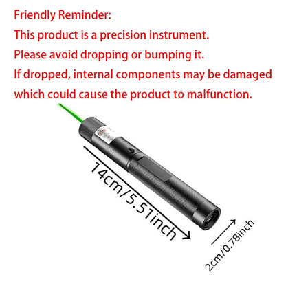 Rechargeable Green Laser Cat Toy and Long-Distance Line Light Flashlight for Pets, Presentations, and Outdoor Use