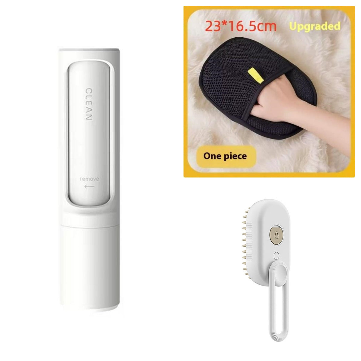 3-in-1 Steam Pet Grooming Brush for Cats & Dogs with Massage Function