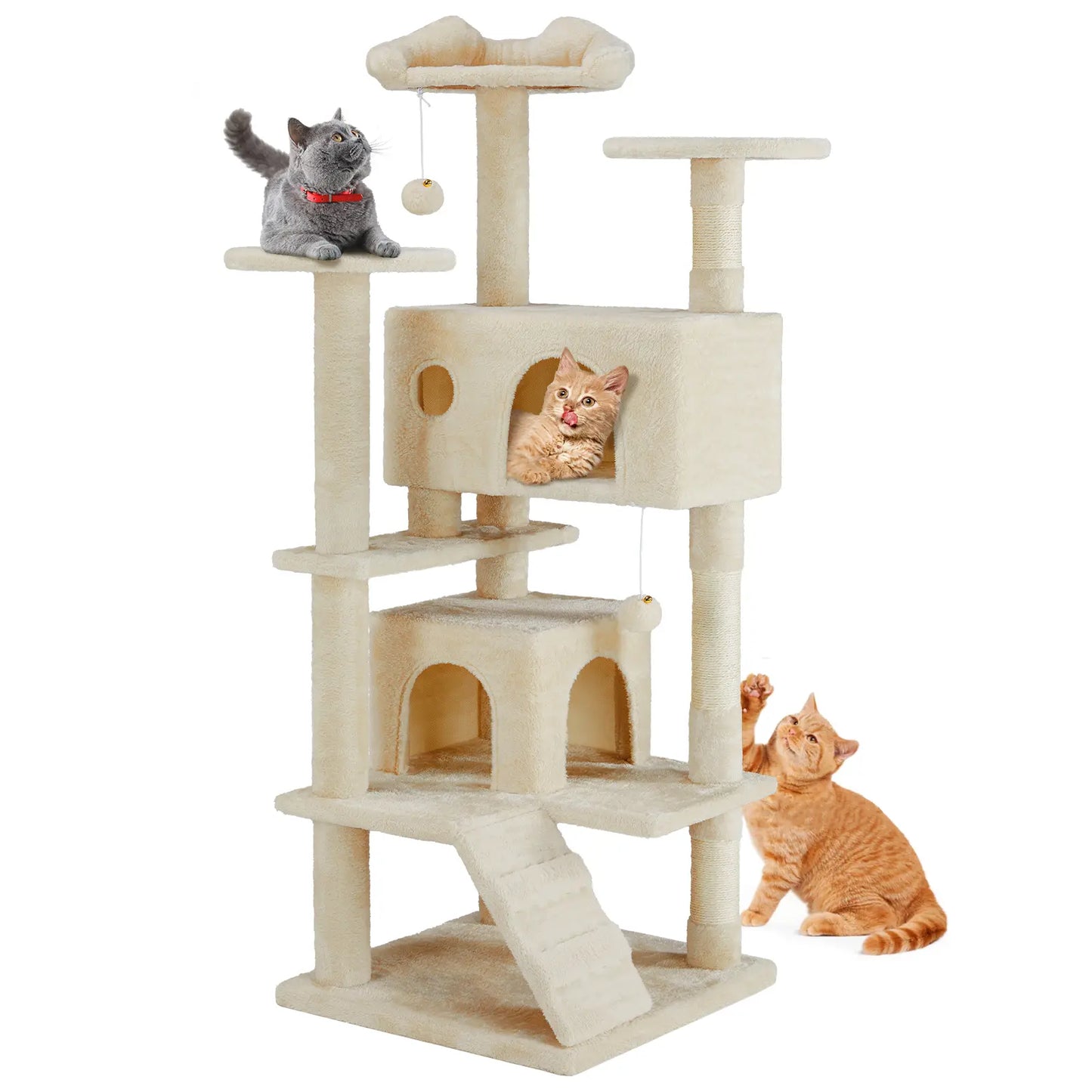 Cat Climbing Shelf, Post Cascading Cat Climbing Shelf, Indoor Playhouse, Cozy Nest, Durable, Space-Saving Design, Gift for Pet Owners