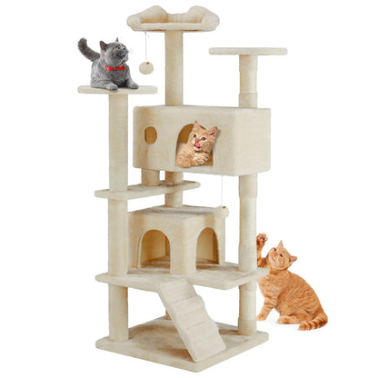 Cat Climbing Shelf, Post Cascading Cat Climbing Shelf, Indoor Playhouse, Cozy Nest, Durable, Space-Saving Design, Gift for Pet Owners