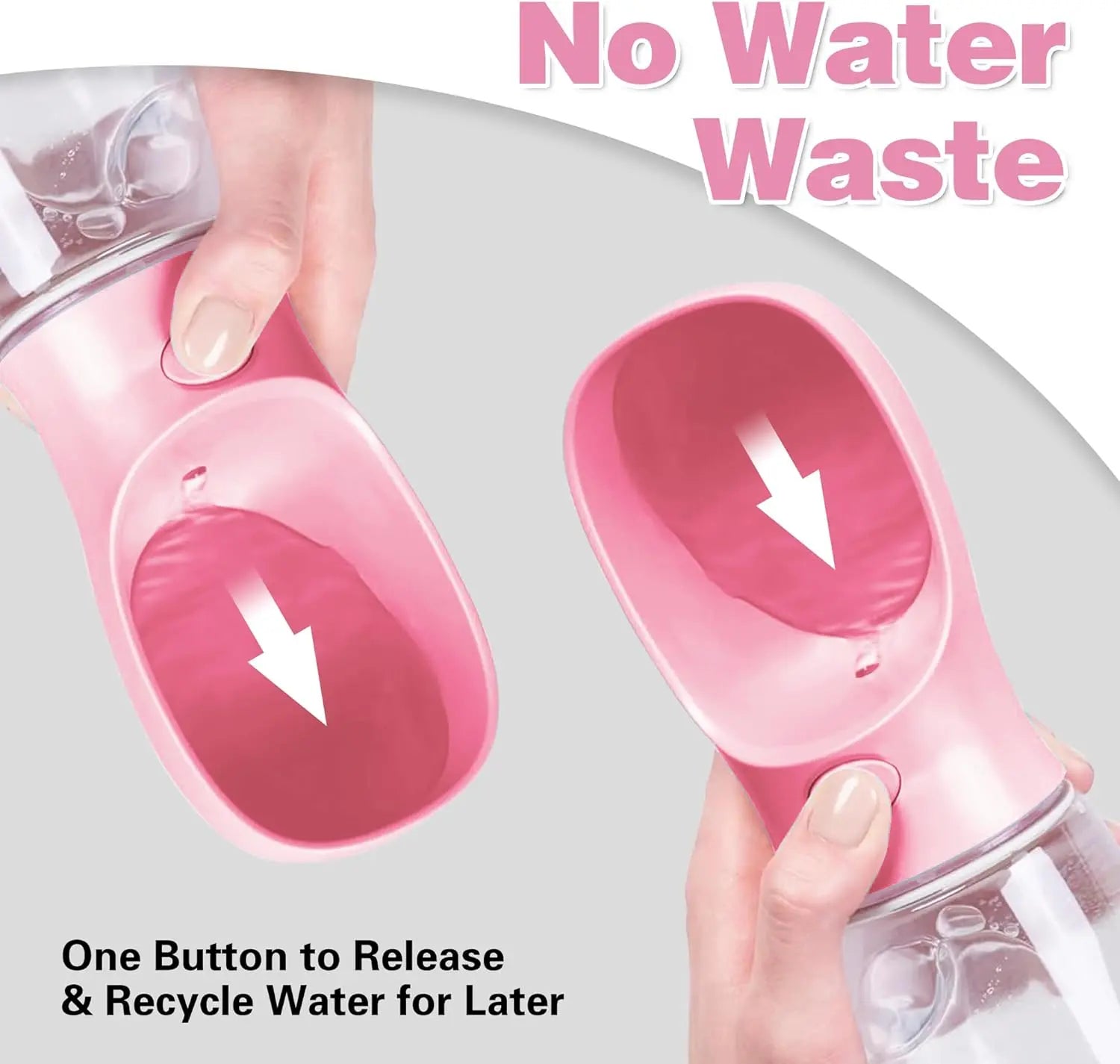 3-In-1 Portable Pet Water Bottle with Leak-Proof Storage & Built-In Poop Bag Dispenser. Ideal for Travel, Hiking and Outdoor Walks with Pets. Easy to Take Apart, Simple to Clean, Practical and Hassle-Free for Daily Outings. Dry Food Feeding