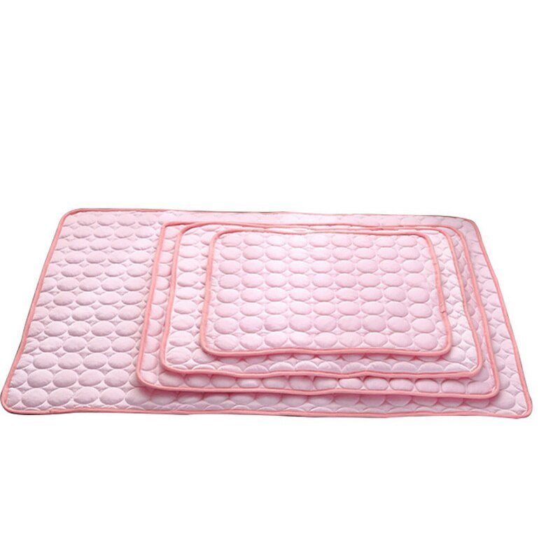Cooling Ice Silk Pet Bed Mat for Dogs & Cats