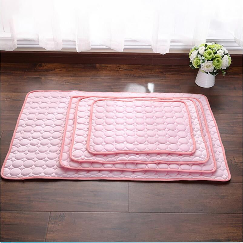 Cooling Ice Silk Pet Bed Mat for Dogs & Cats